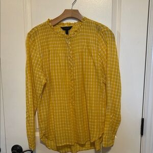 J. Crew Women's Yellow Plaid Blouse